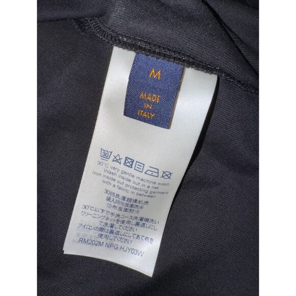 Louis Vuitton LV Stitch Print Embroidery Black White Logo Short Sleeve T-Shirt M - Picture 15 of 16